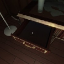 4. One last detail before we leave Terry's office. If you hover the cursor on the lefthand drawer of his desk, you'll get a question mark. This indicates a false bottom. You can remove it.