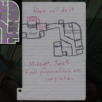 21. In the greenhouse, picking up this map to open the final secret passage of the game prompts Sam's June 5, 1995 journal entry, "Life Moves On."