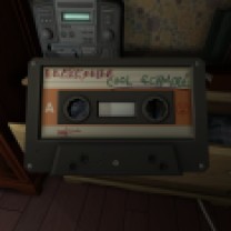 Surprisingly, there are no journal entries to be prompted the first time we enter Sam's room, but there is plenty of environmental detail. First up, the second cassette tape, Bratmobile's Cool Schmool.