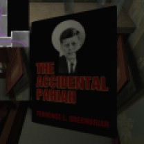 12. Behind the bar in the music room, we find another copy of The Accidental Pariah.